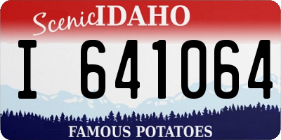 ID license plate I641064