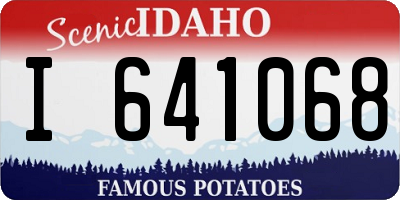 ID license plate I641068