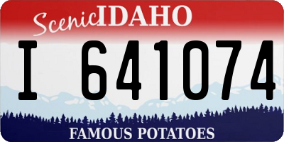ID license plate I641074