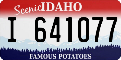ID license plate I641077