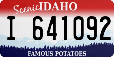 ID license plate I641092