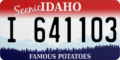ID license plate I641103