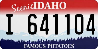 ID license plate I641104