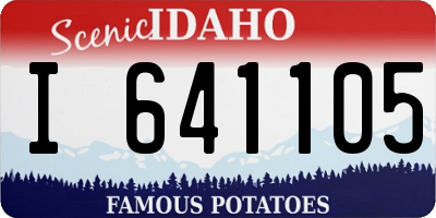 ID license plate I641105