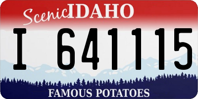 ID license plate I641115