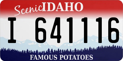 ID license plate I641116