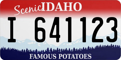 ID license plate I641123
