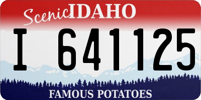 ID license plate I641125