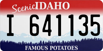 ID license plate I641135