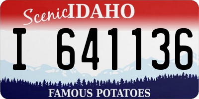 ID license plate I641136