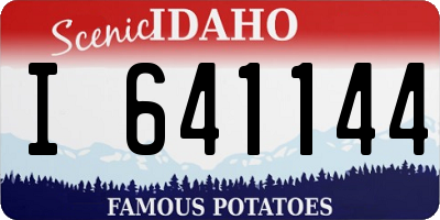 ID license plate I641144
