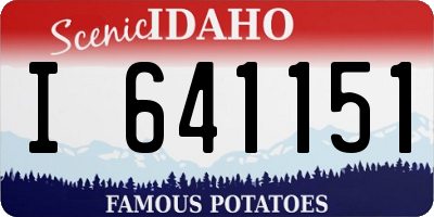 ID license plate I641151