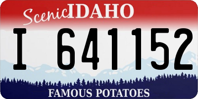 ID license plate I641152