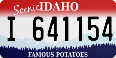 ID license plate I641154