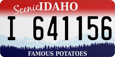 ID license plate I641156