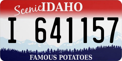 ID license plate I641157
