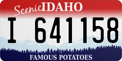 ID license plate I641158