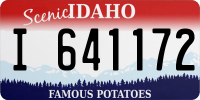 ID license plate I641172