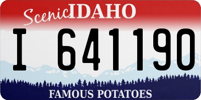 ID license plate I641190