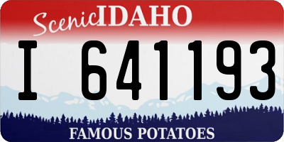 ID license plate I641193
