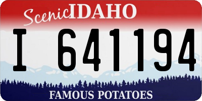 ID license plate I641194