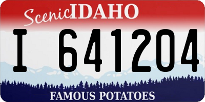 ID license plate I641204