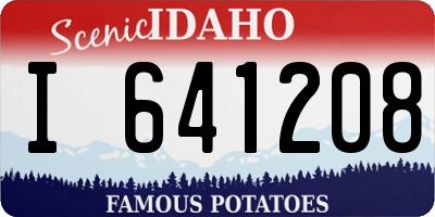 ID license plate I641208