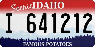 ID license plate I641212