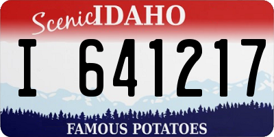 ID license plate I641217