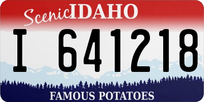 ID license plate I641218