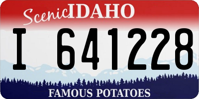 ID license plate I641228