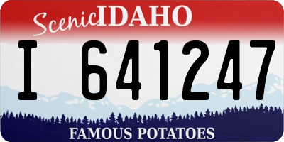 ID license plate I641247