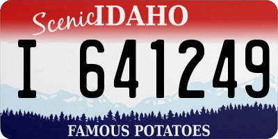 ID license plate I641249