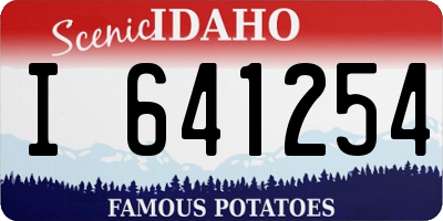 ID license plate I641254
