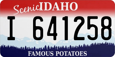 ID license plate I641258