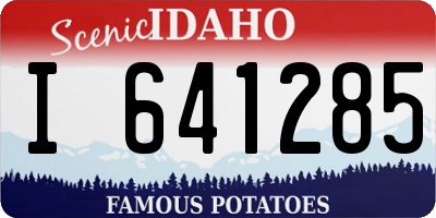 ID license plate I641285