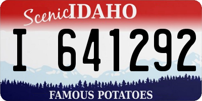 ID license plate I641292