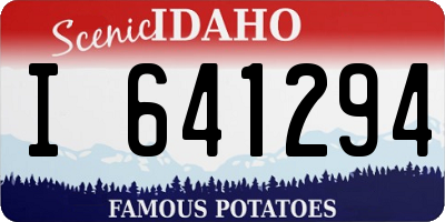 ID license plate I641294