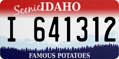 ID license plate I641312