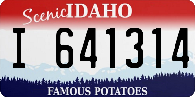 ID license plate I641314