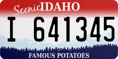 ID license plate I641345