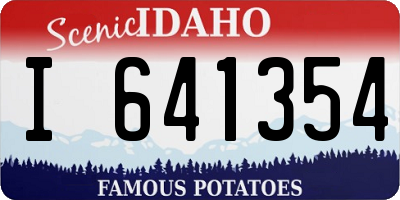 ID license plate I641354