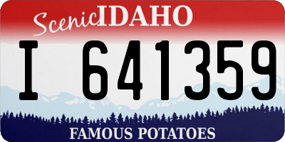 ID license plate I641359