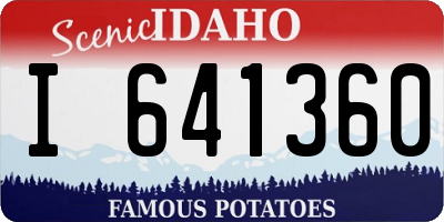 ID license plate I641360
