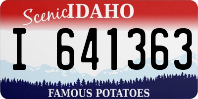 ID license plate I641363