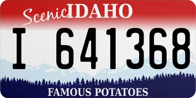 ID license plate I641368