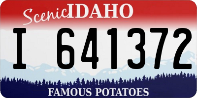 ID license plate I641372