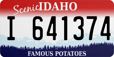 ID license plate I641374