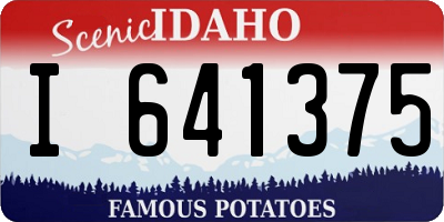 ID license plate I641375