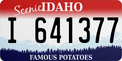 ID license plate I641377